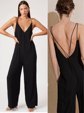 Silk & Salt dangerously in love Wide Leg flowy jumpsuit NEW